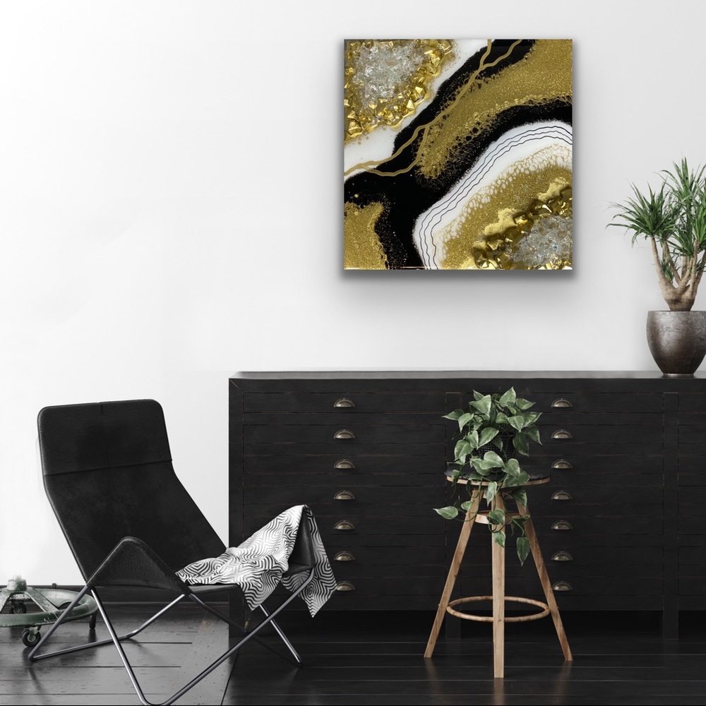 ✨Gold Digger Resin Geode Canvas ✨